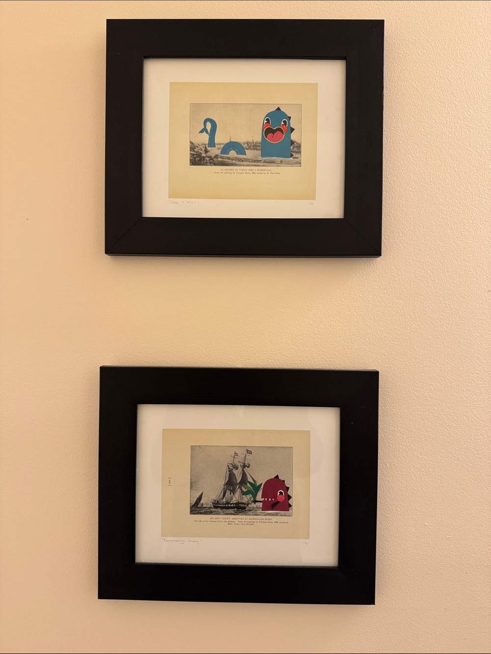 Set of 2 Limited-Edition Mixed Media Maritime Art Prints – Framed – 1/3